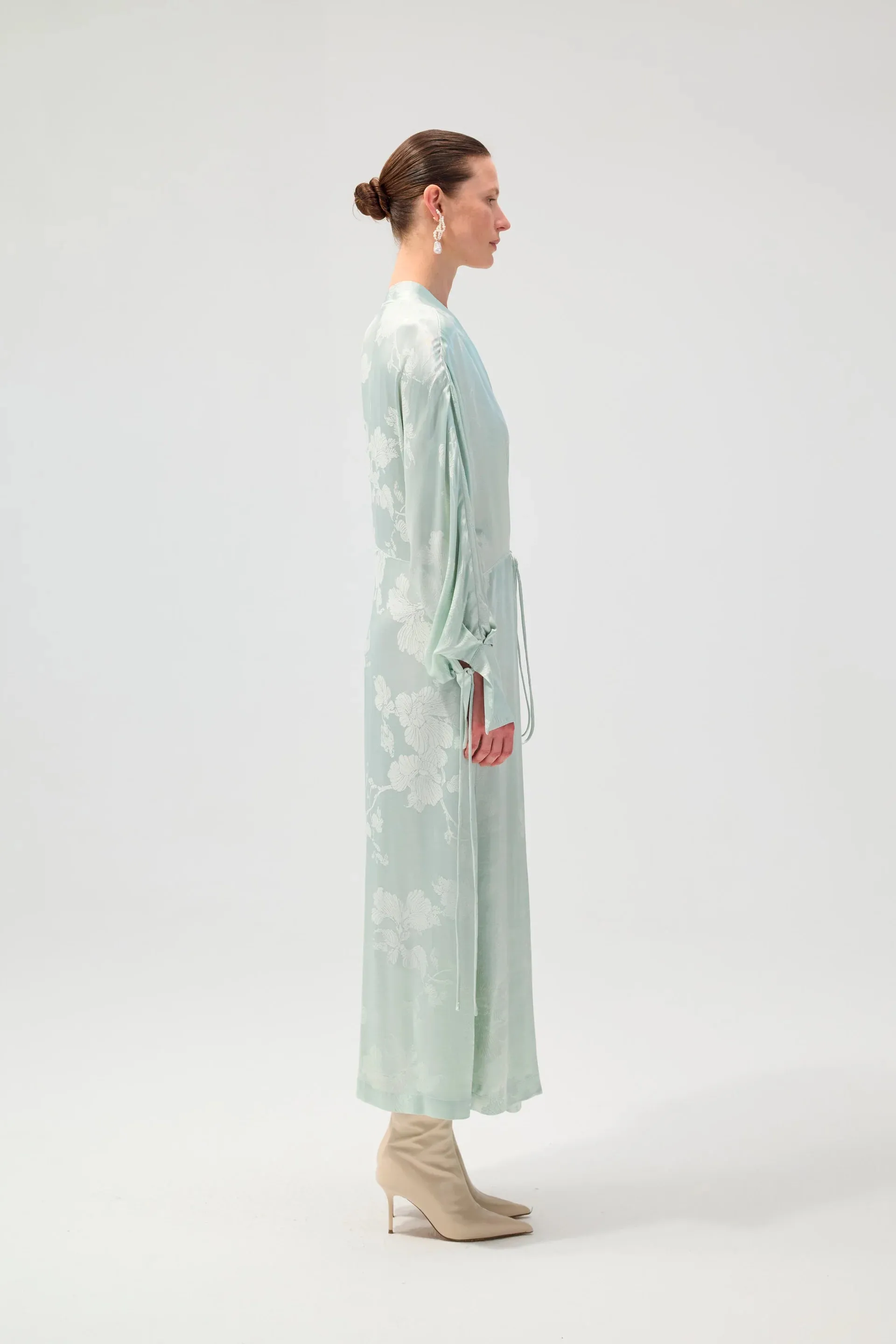 IBI | Kimono Dress - Aqua Jacquard