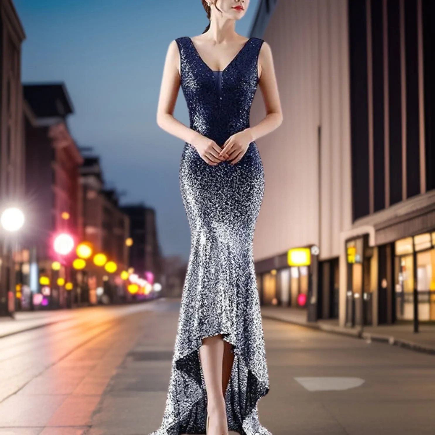 Iliana® | Slim fit dress made of high quality fabric