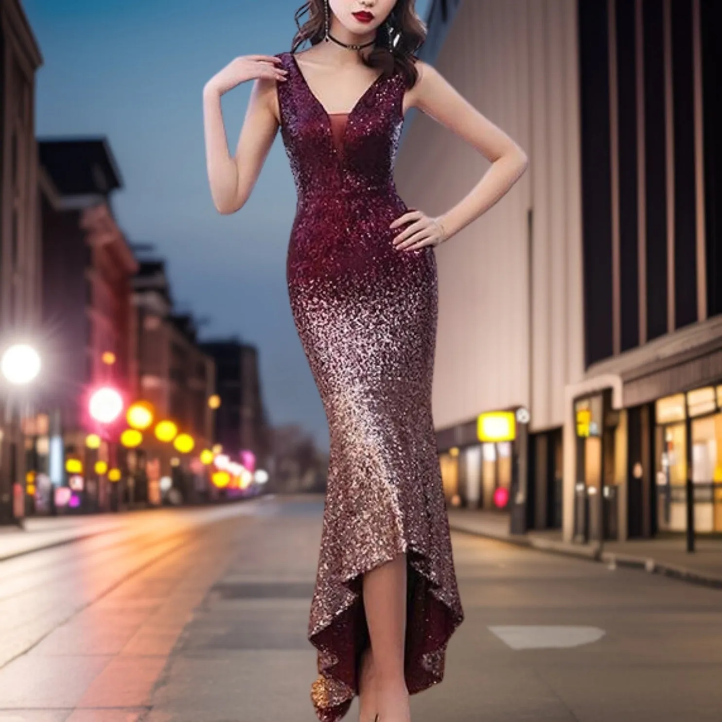 Iliana® | Slim fit dress made of high quality fabric
