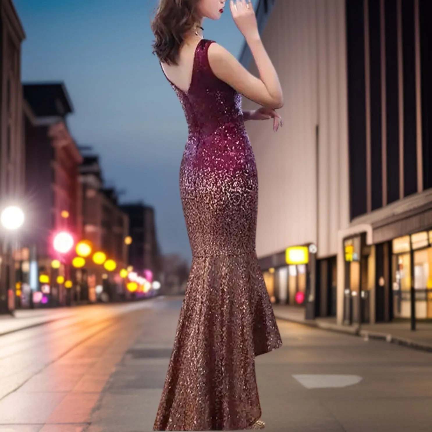 Iliana® | Slim fit dress made of high quality fabric