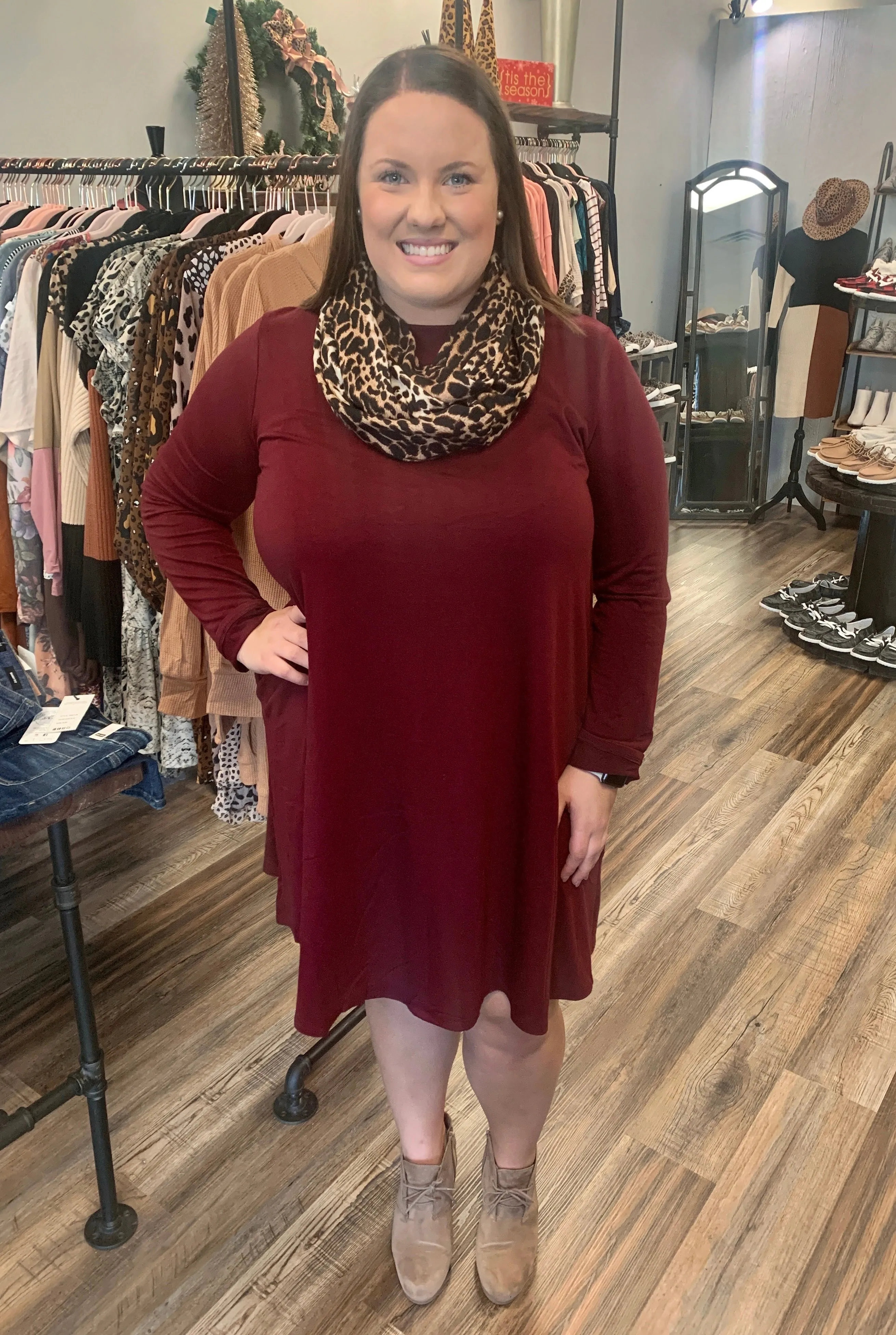 I'm Going to Stand By You dress- dark burgandy