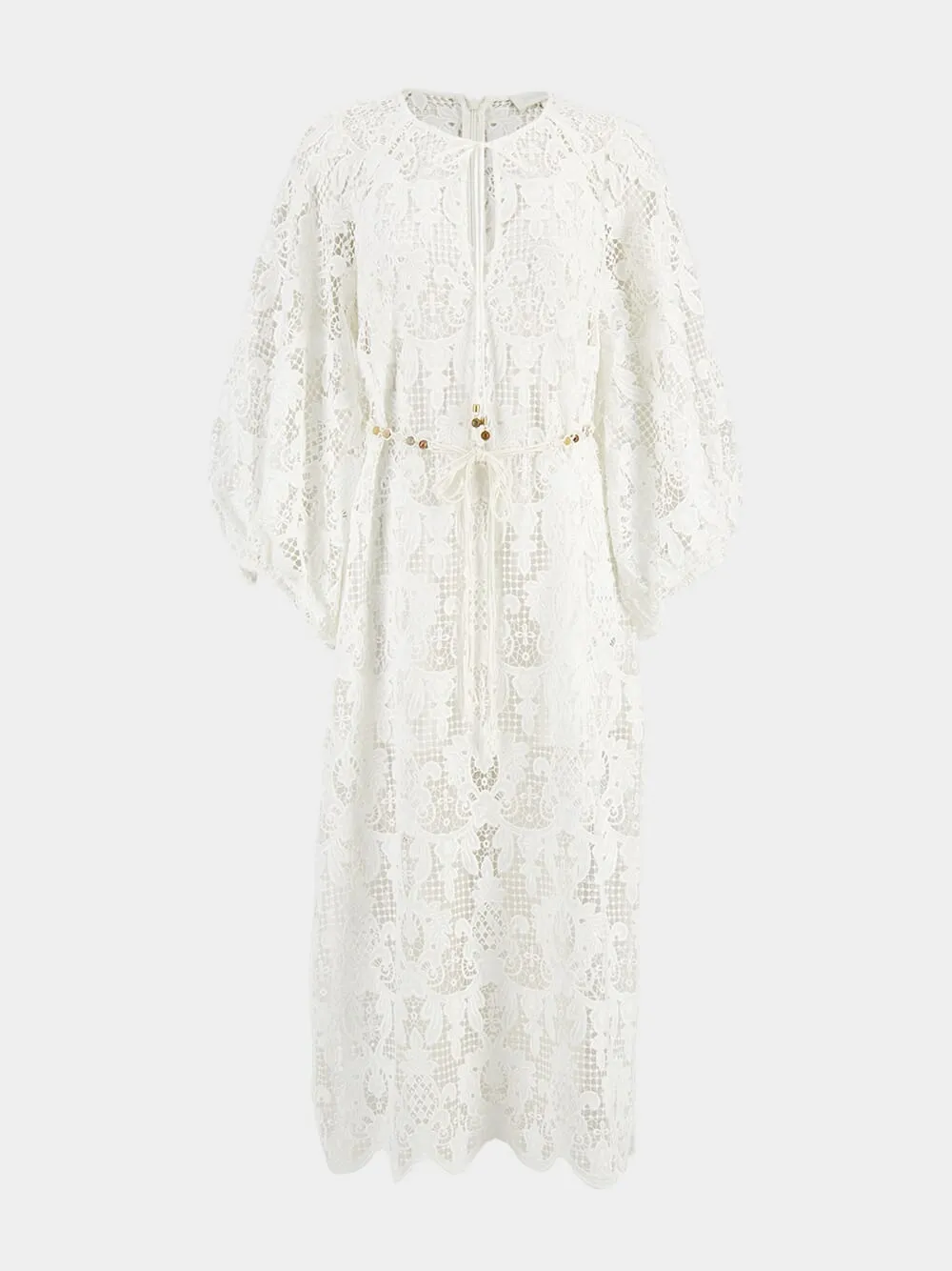 Ivory Coco Lace Midi Dress