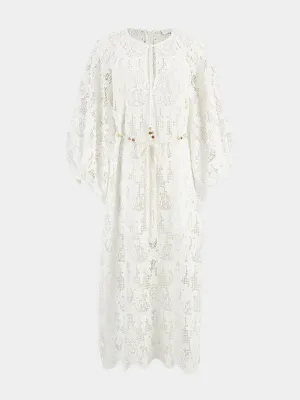 Ivory Coco Lace Midi Dress