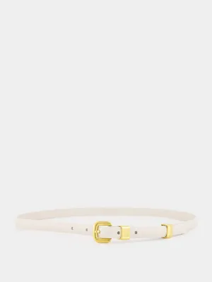 Ivory Skinny Belt