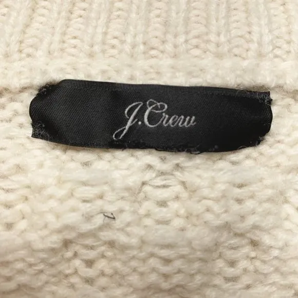 J. CREW Popcorn Cable Knit Pullover Fisherman Sweater
