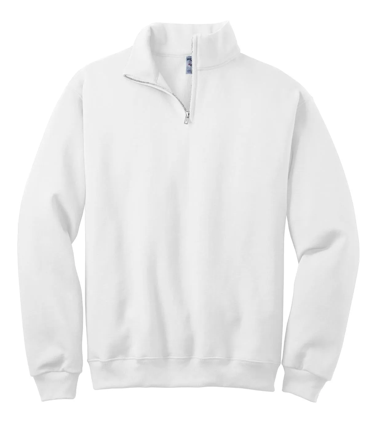 Jerzees NuBlend 1/4-Zip Cadet Collar Sweatshirt. 995M White