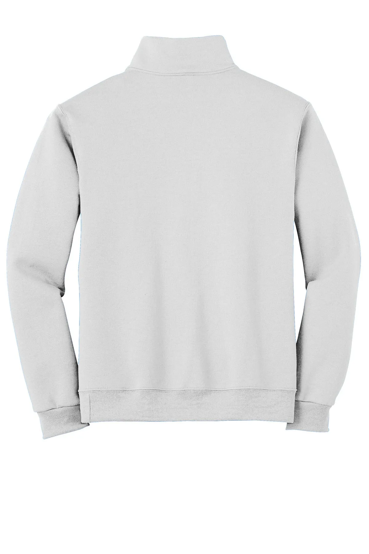 Jerzees NuBlend 1/4-Zip Cadet Collar Sweatshirt. 995M White