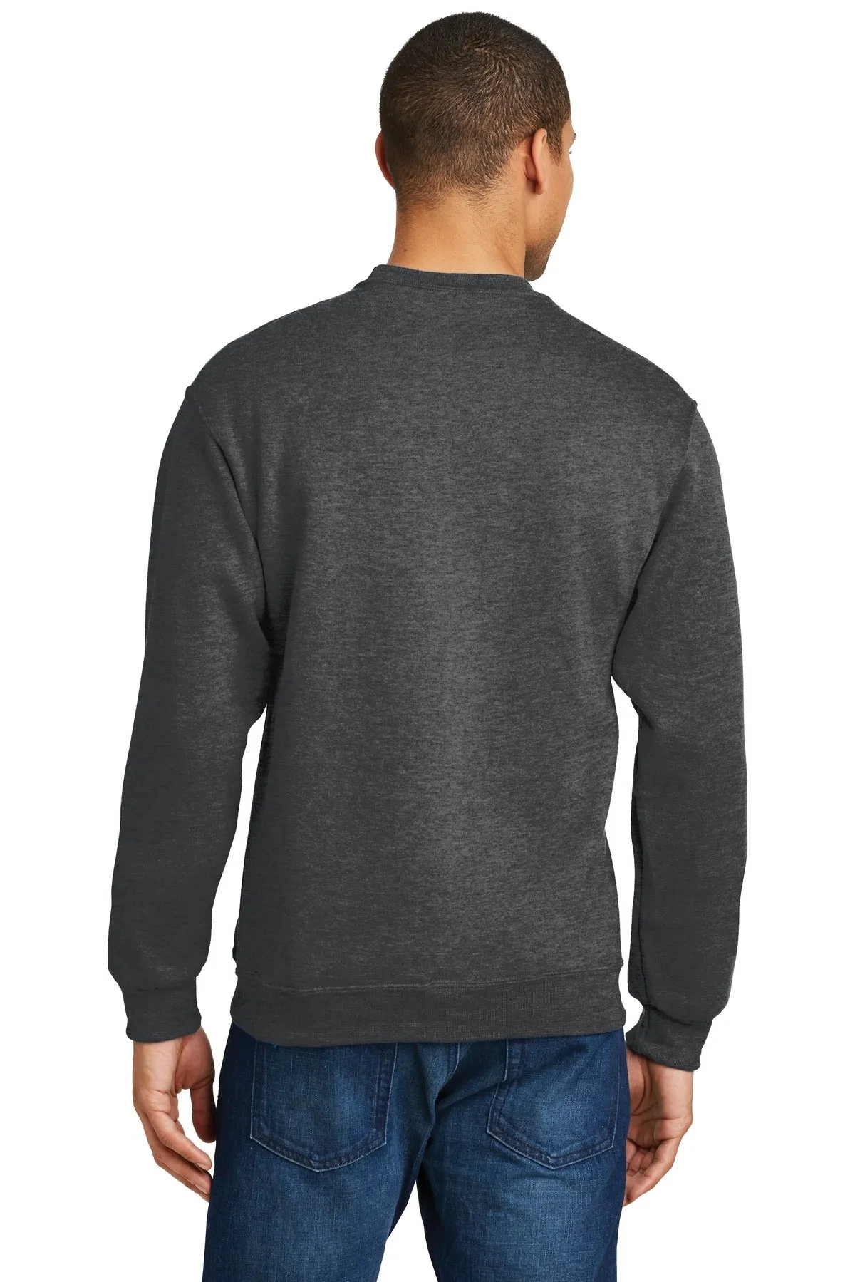 Jerzees NuBlend Crewneck Sweatshirt.  562M Black Heather