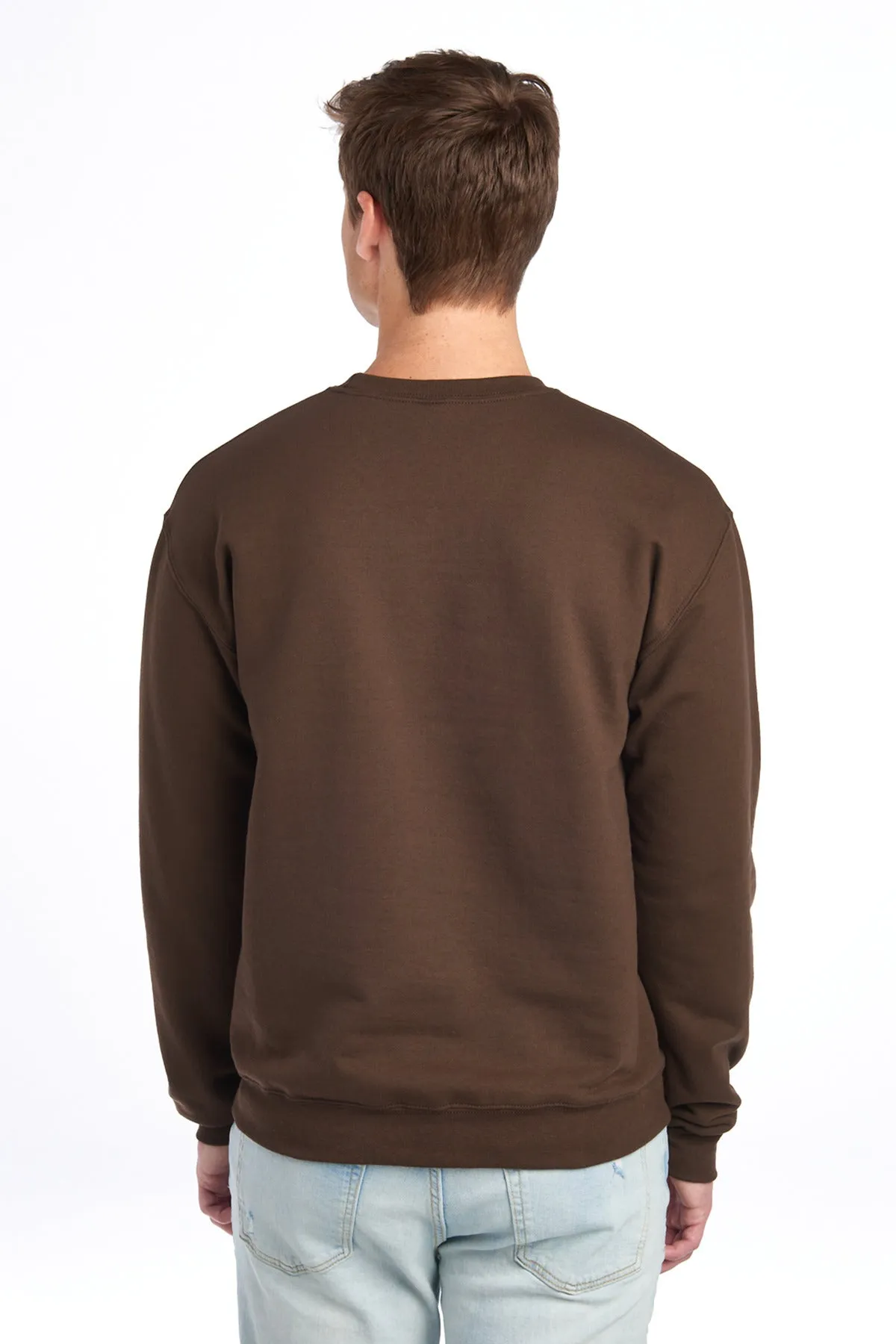 Jerzees NuBlend Crewneck Sweatshirt.  562M Chocolate