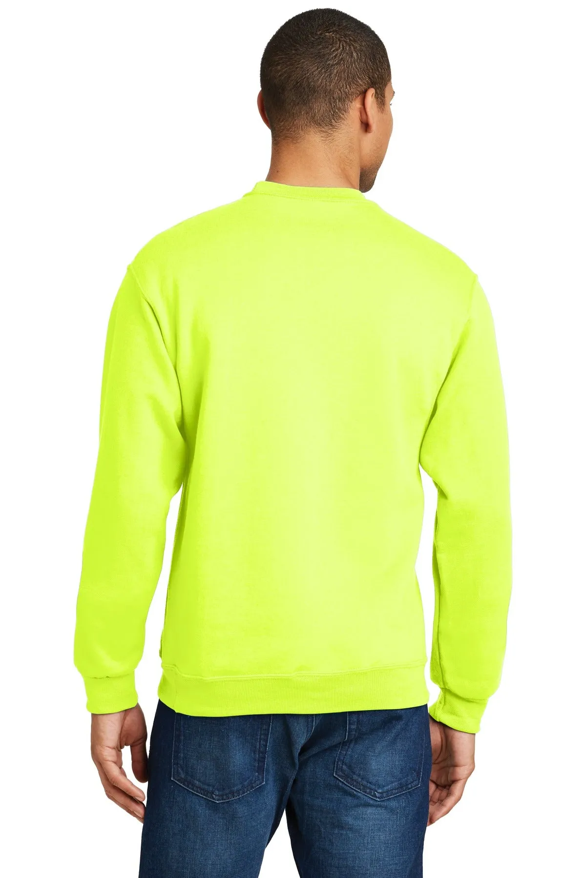 Jerzees NuBlend Crewneck Sweatshirt.  562M Safety Green