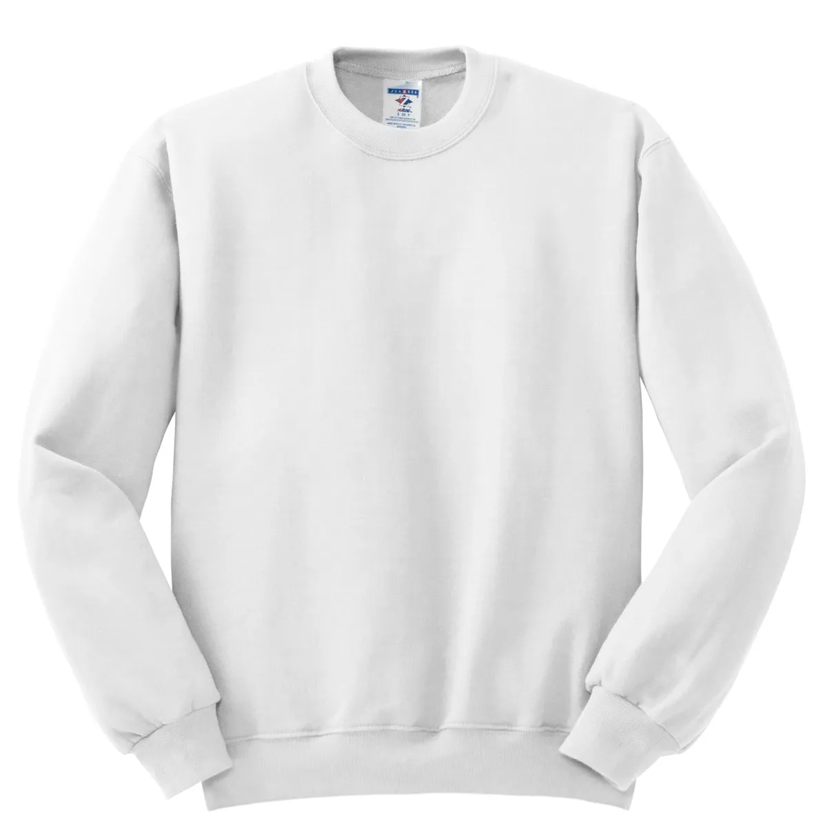 Jerzees NuBlend Crewneck Sweatshirt.  562M White