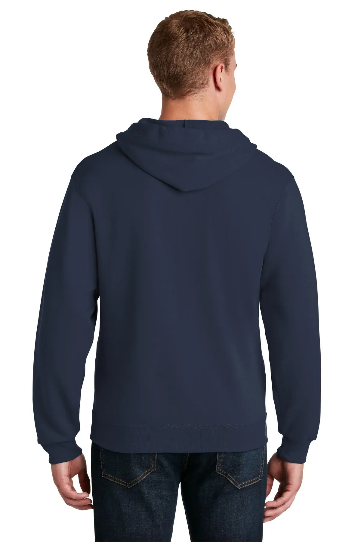 Jerzees NuBlend Full-Zip Hooded Sweatshirt.  993M Navy
