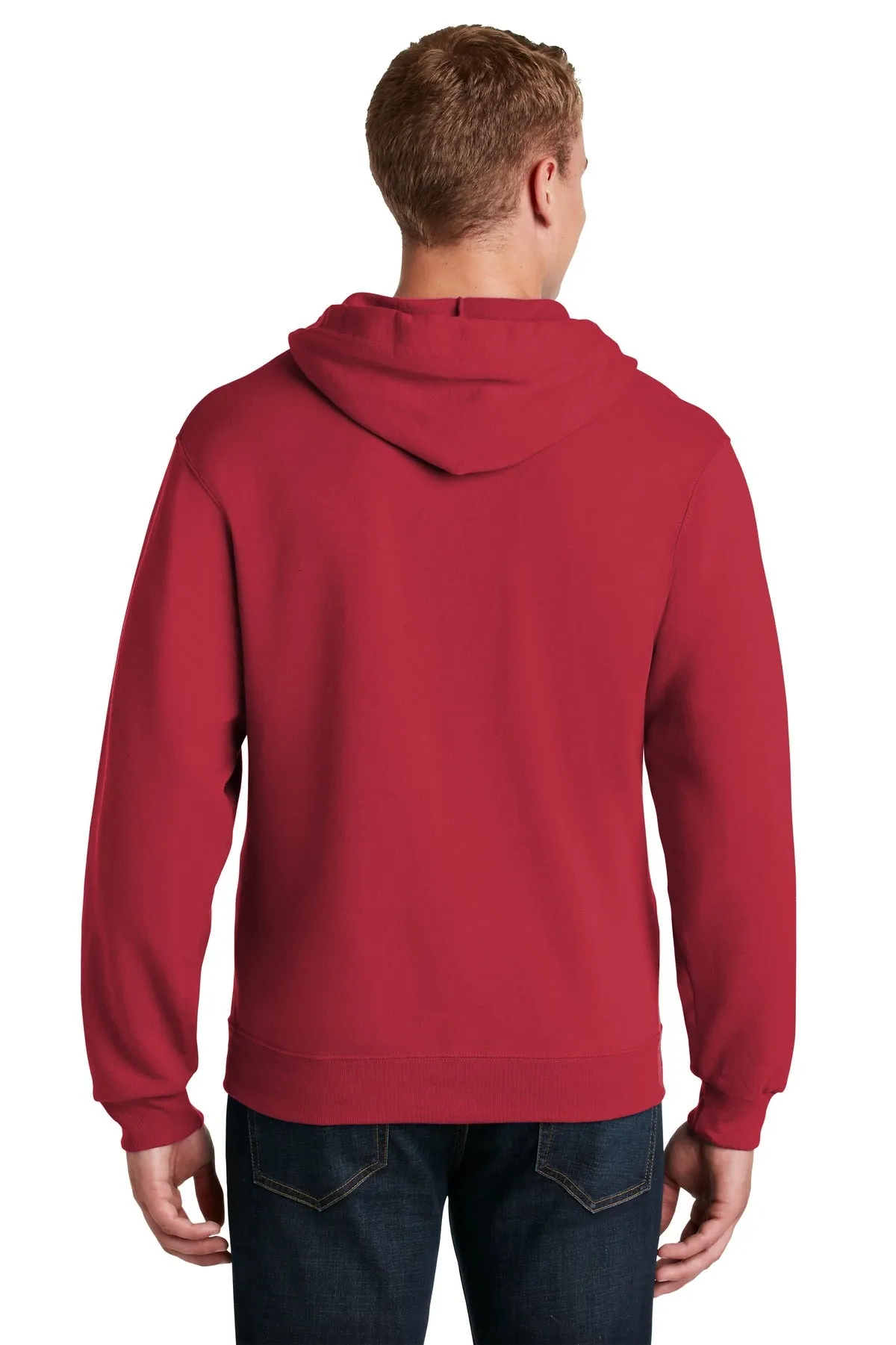 Jerzees NuBlend Full-Zip Hooded Sweatshirt.  993M True Red
