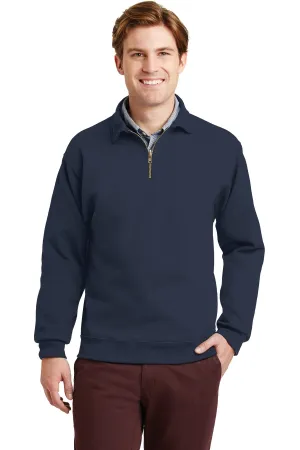 Jerzees Super Sweats NuBlend 1/4-Zip Sweatshirt with Cadet Collar.  4528M Navy