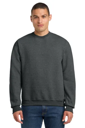 Jerzees Super Sweats NuBlend Crewneck Sweatshirt.  4662M Black Heather