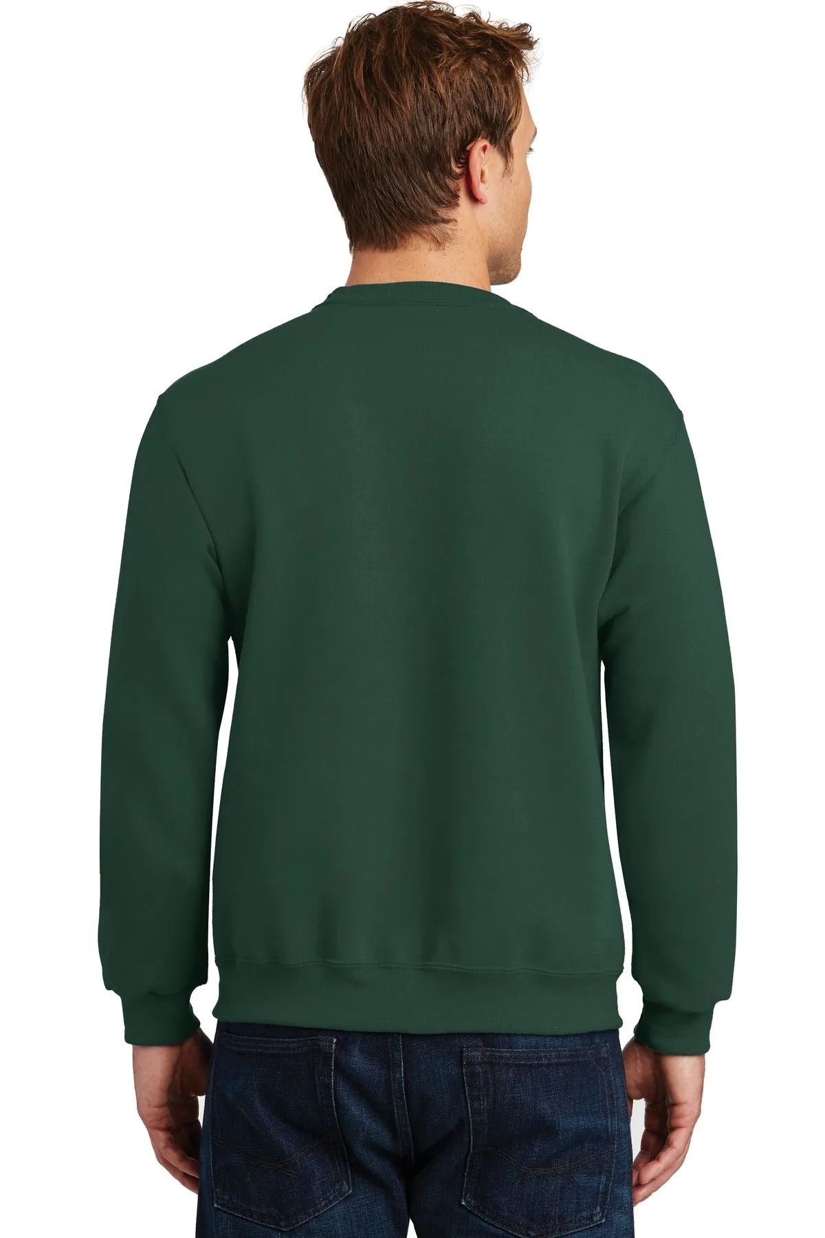 Jerzees Super Sweats NuBlend Crewneck Sweatshirt.  4662M Forest Green