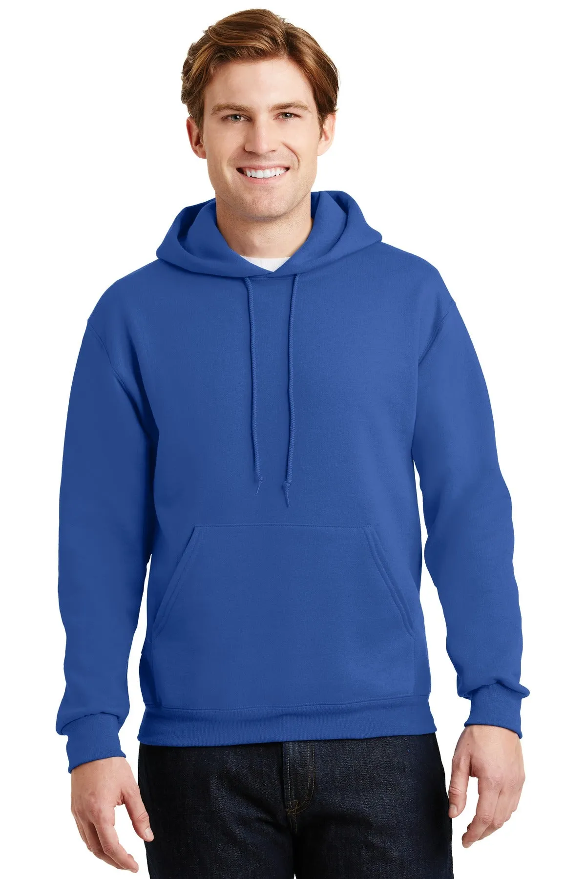 Jerzees Super Sweats NuBlend Pullover Hooded Sweatshirt.  4997M Royal