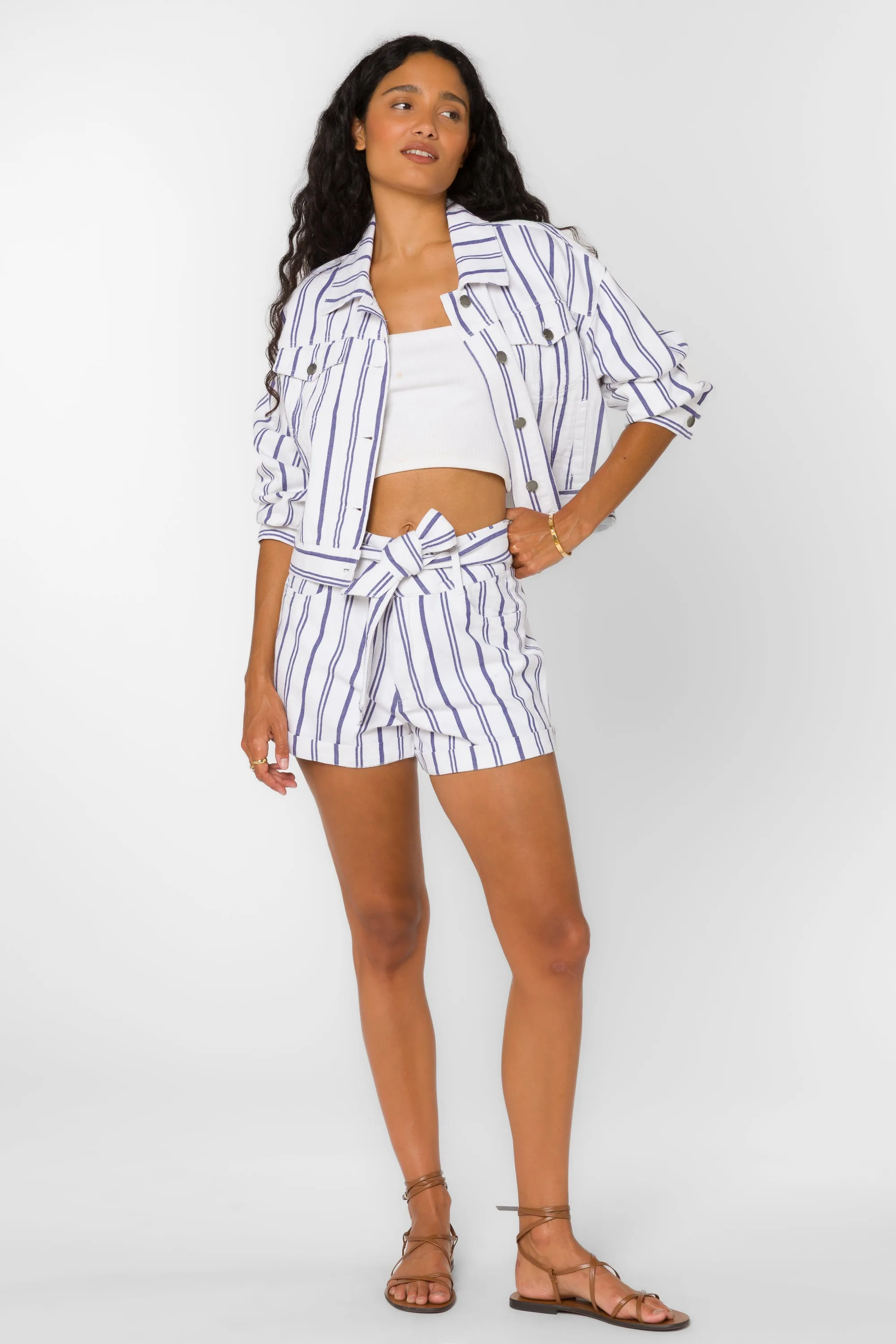 Jones Dusk Blue Stripe Jacket