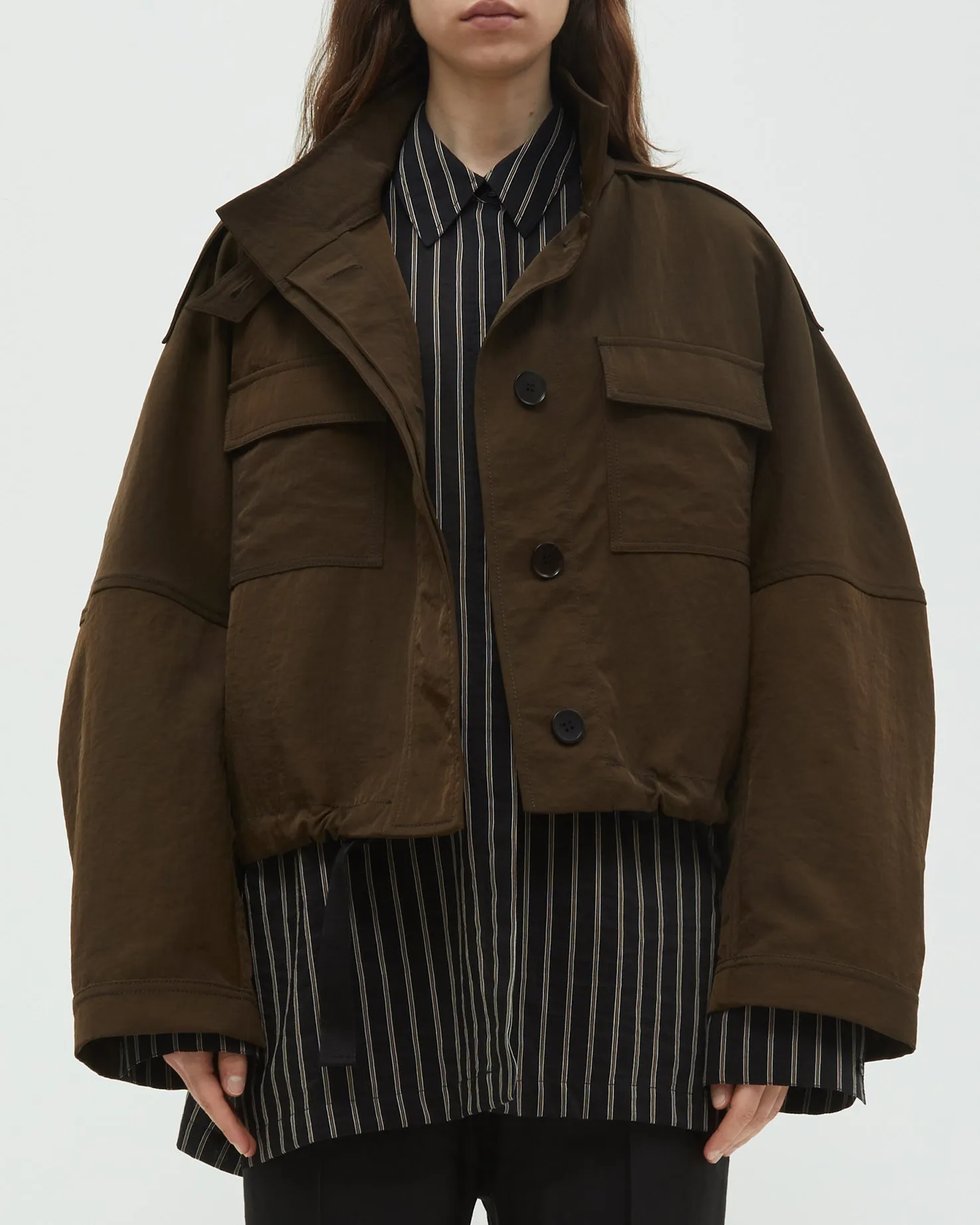 Juna Cropped Jacket Dark Mocha
