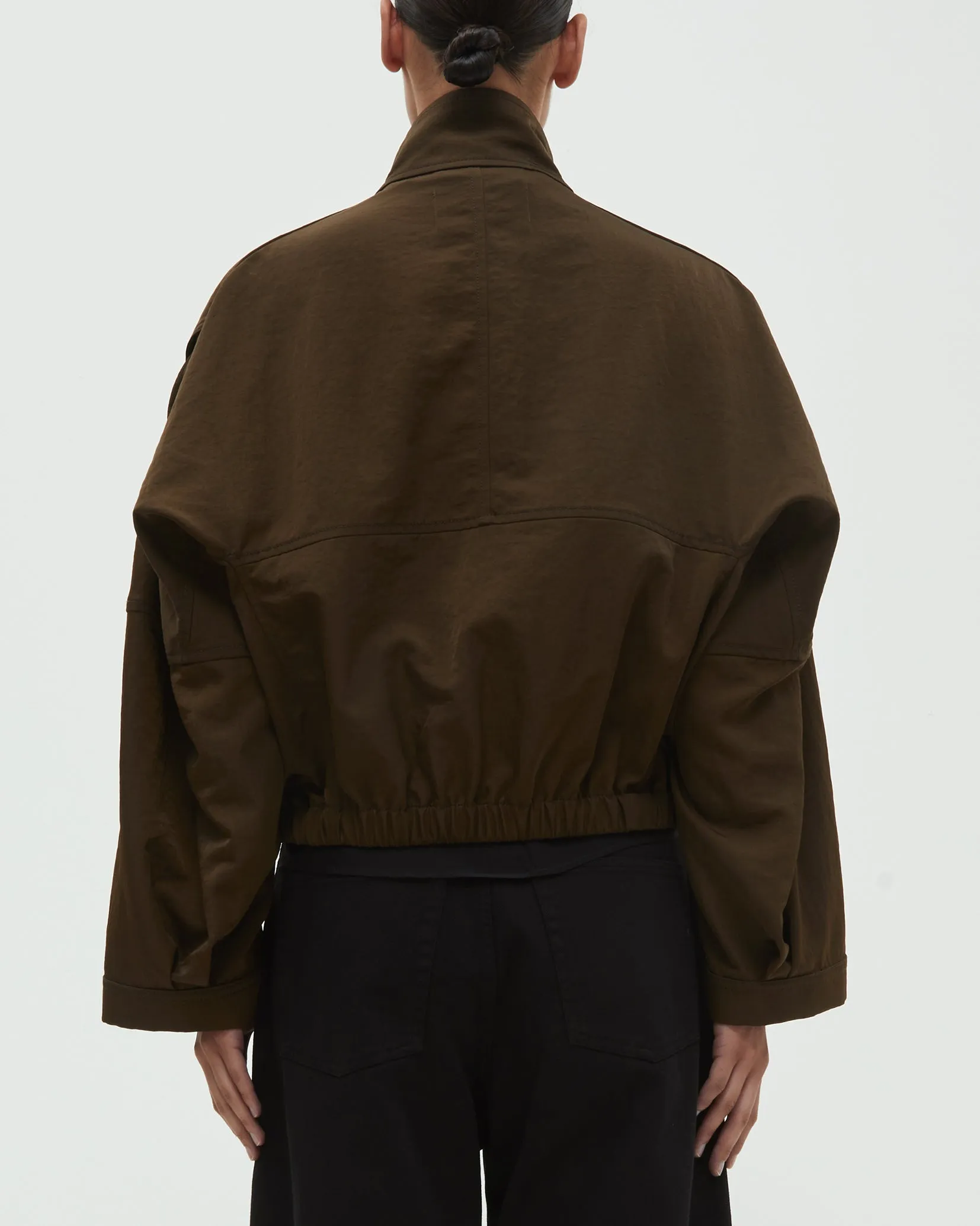 Juna Cropped Jacket Dark Mocha