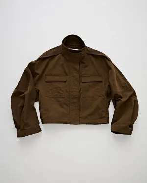 Juna Cropped Jacket Dark Mocha