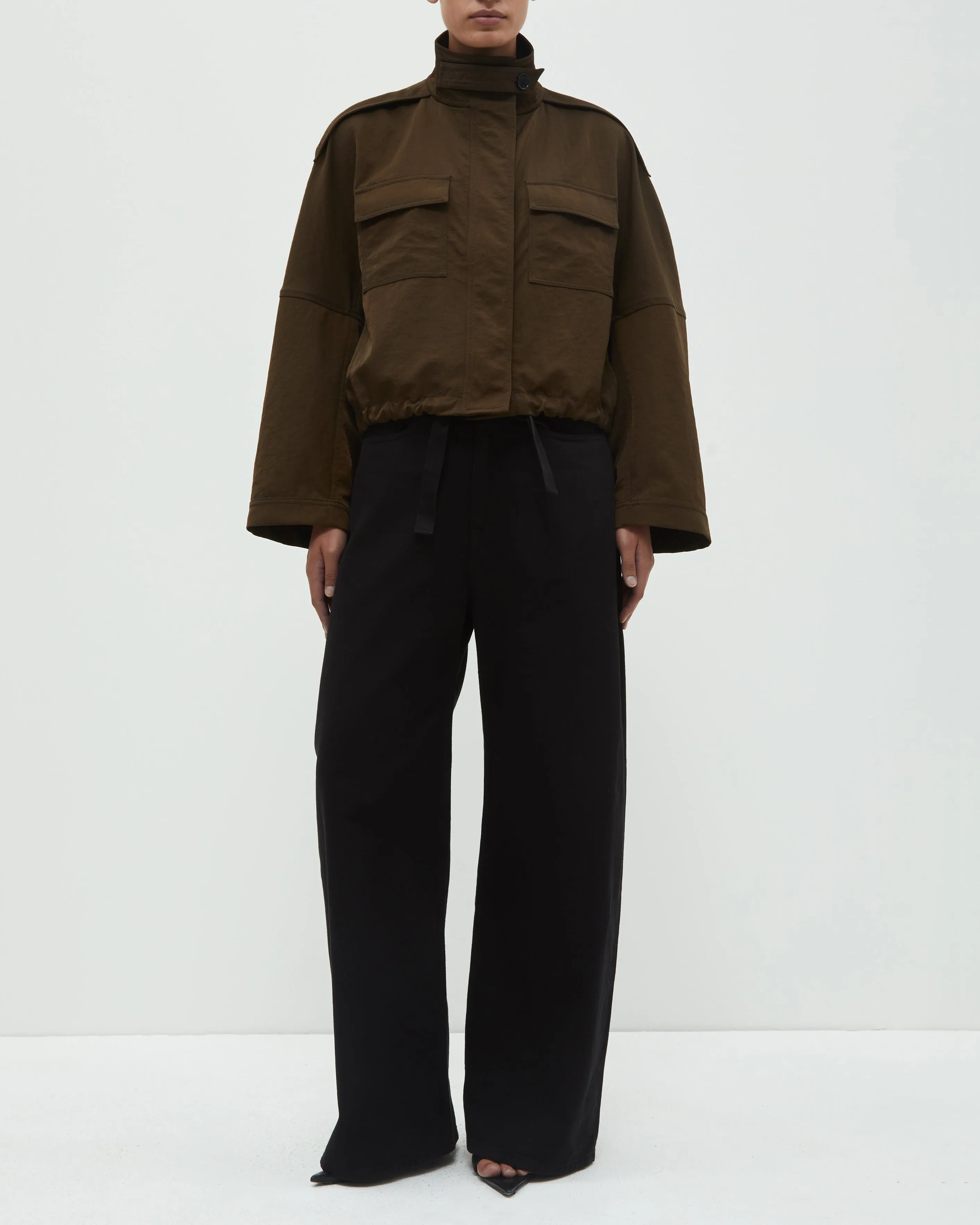 Juna Cropped Jacket Dark Mocha