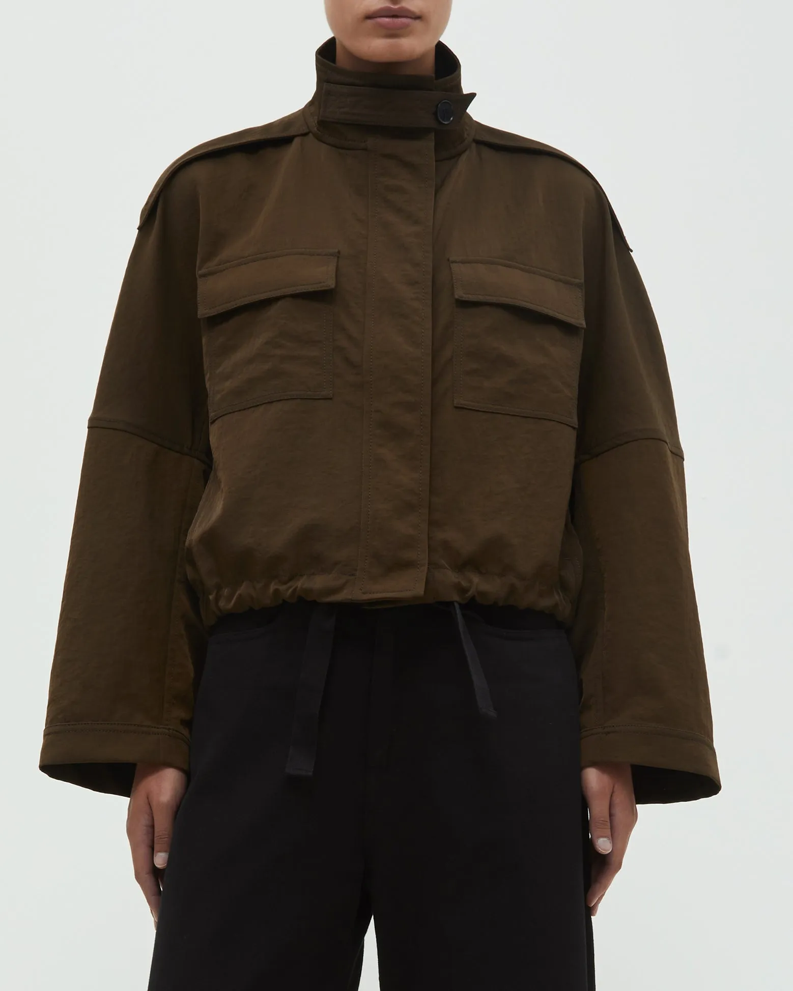 Juna Cropped Jacket Dark Mocha