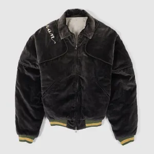 Kapital Embroidered Velveteen Sham Pillow Bomber Jacket
