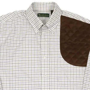 Kevin's Navy Blue Tattersall Left Hand Long Sleeve Shooting Shirt