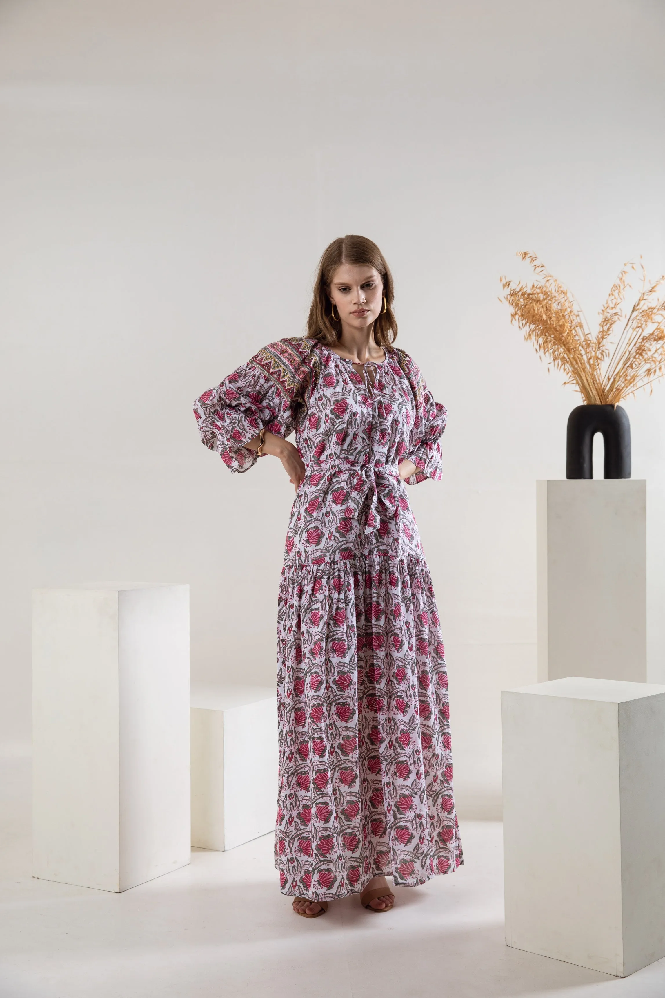 Kiyati Tier Ruffle Dress