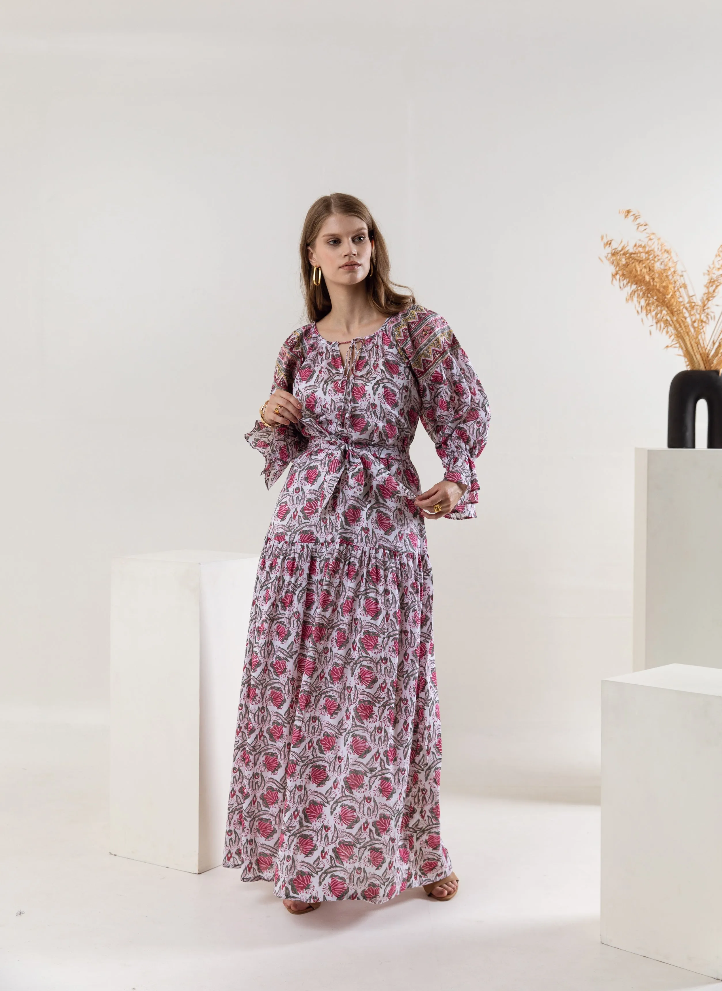 Kiyati Tier Ruffle Dress
