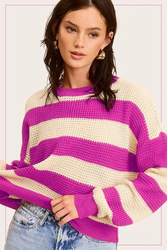 LAID-BACK STRIPED SWEATER