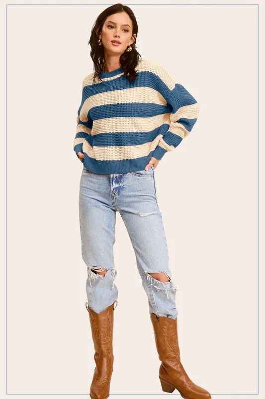 LAID-BACK STRIPED SWEATER