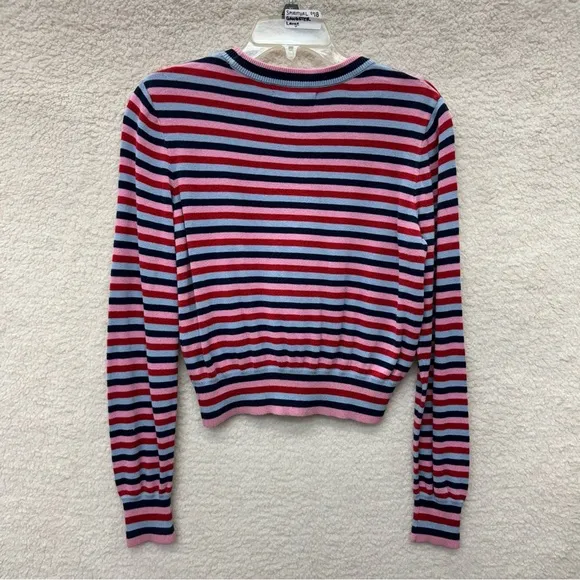 Large - SPIRITUAL GANGSTER - Stripe Crop Sweater Rent the Runway RTR $98 msrp