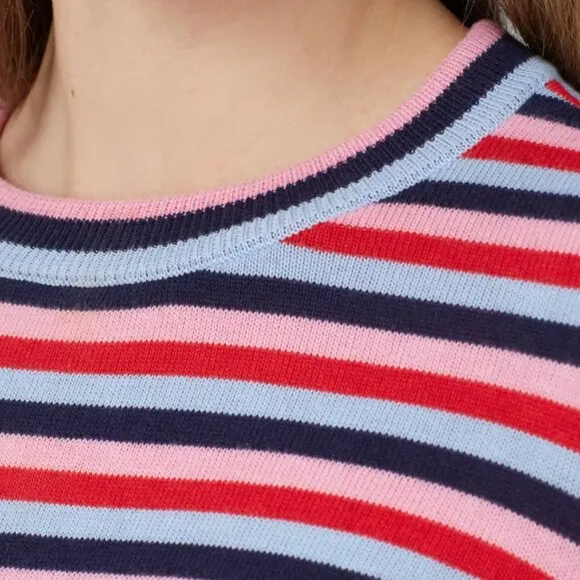 Large - SPIRITUAL GANGSTER - Stripe Crop Sweater Rent the Runway RTR $98 msrp