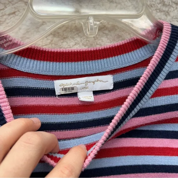 Large - SPIRITUAL GANGSTER - Stripe Crop Sweater Rent the Runway RTR $98 msrp