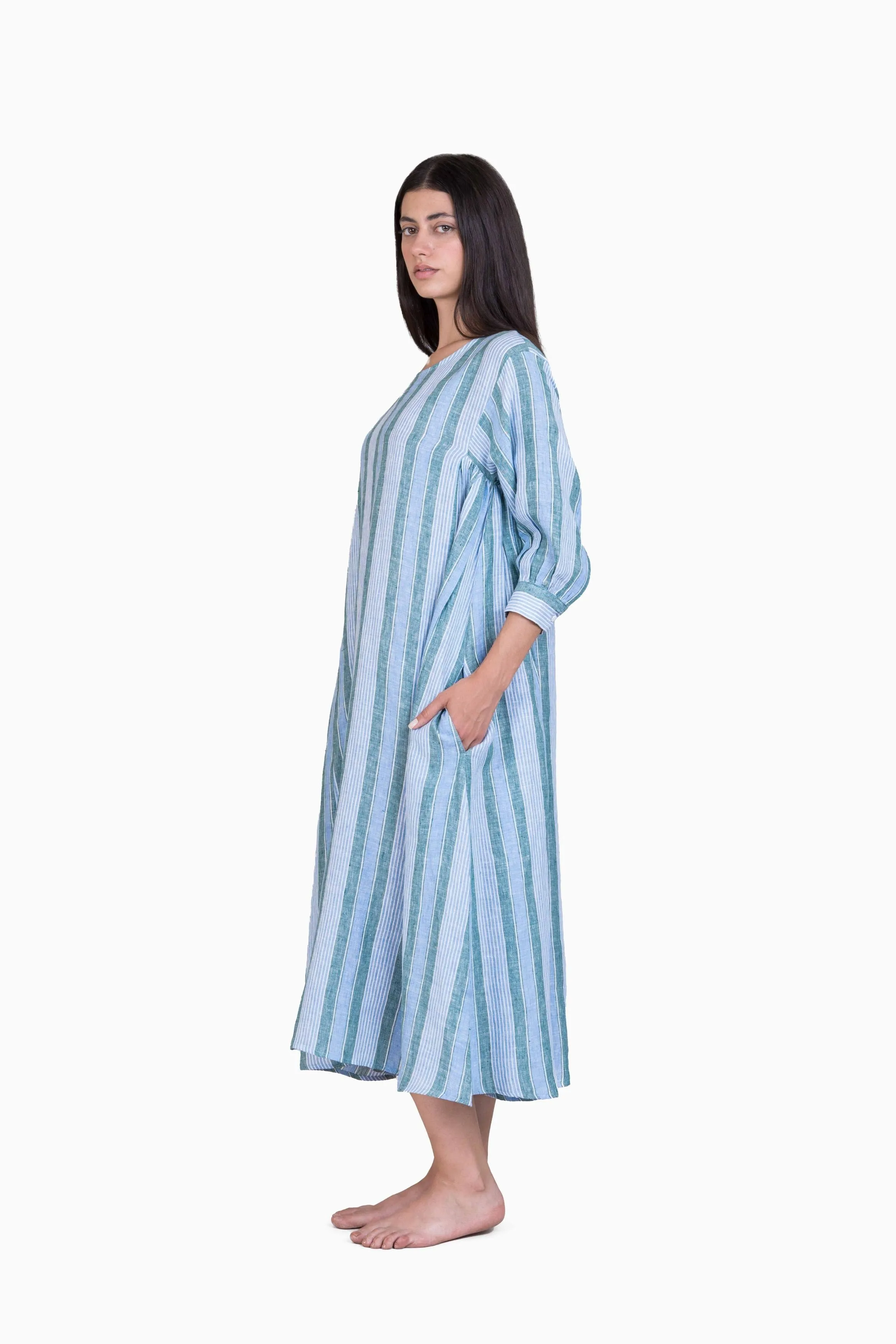 Linen Cassidy Dress-Vern Yellow