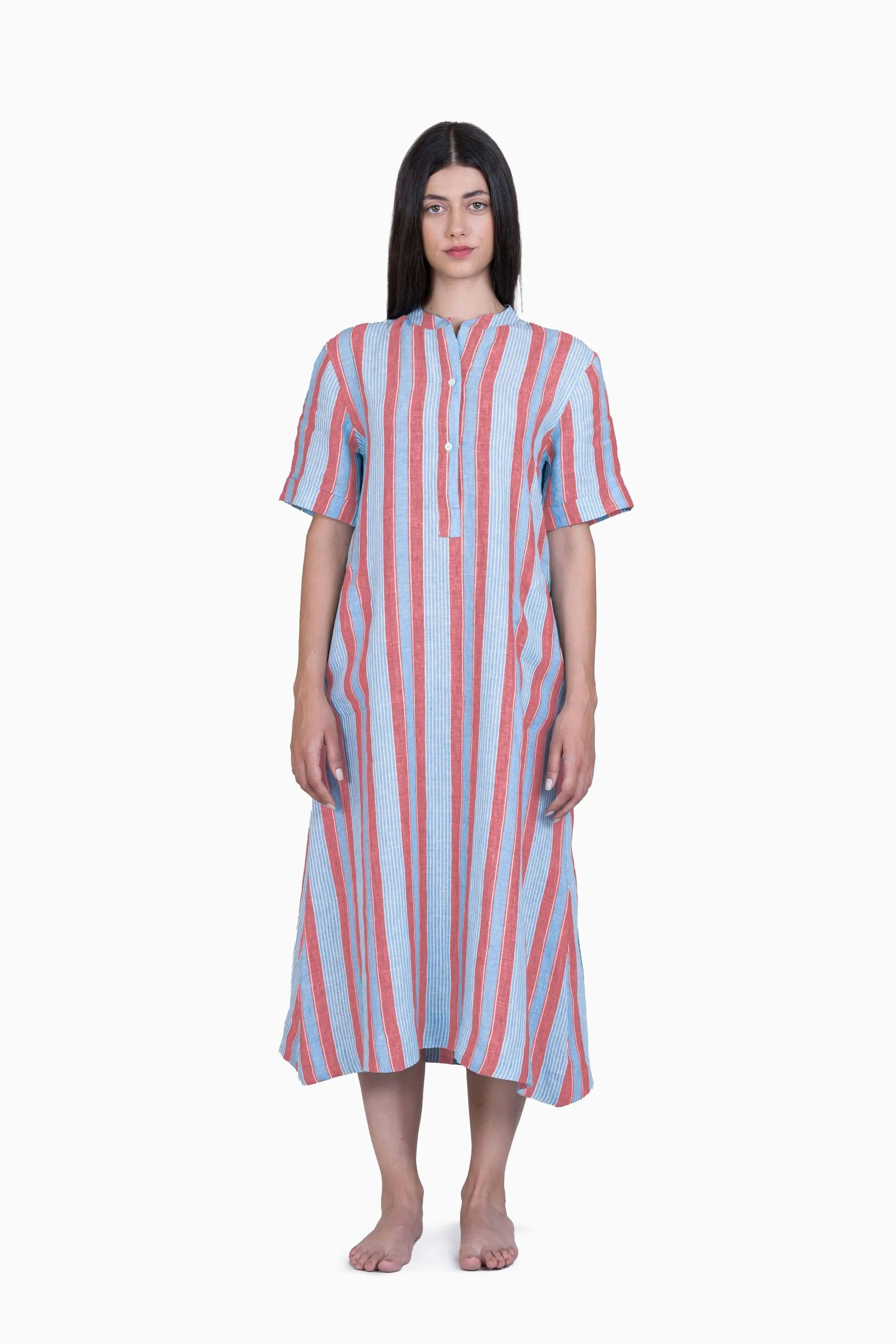 Linen Cindy Dress- Vern Yellow