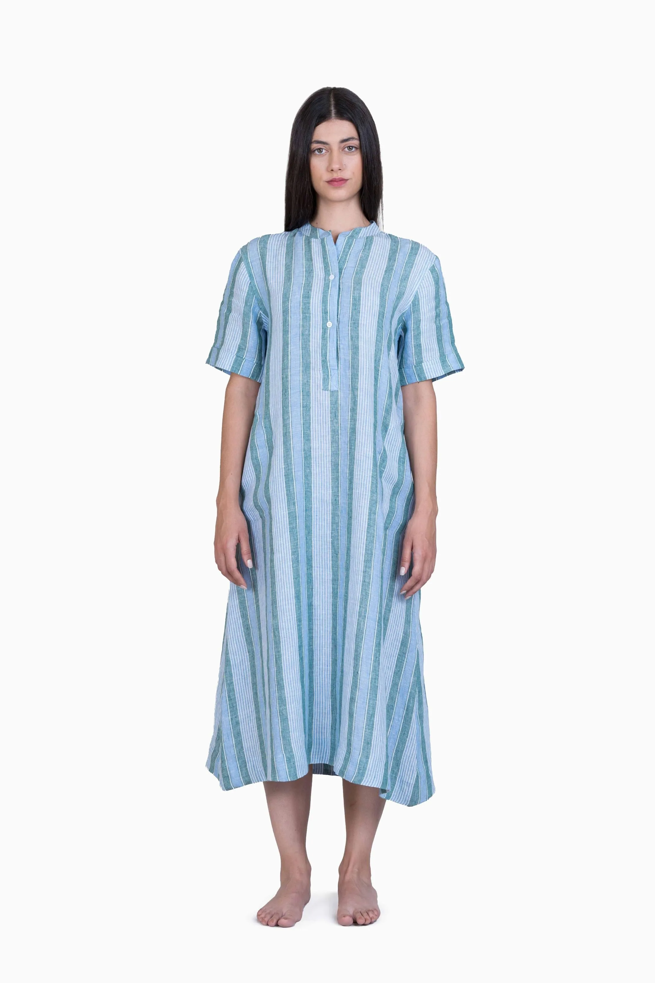 Linen Cindy Dress- Vern Yellow