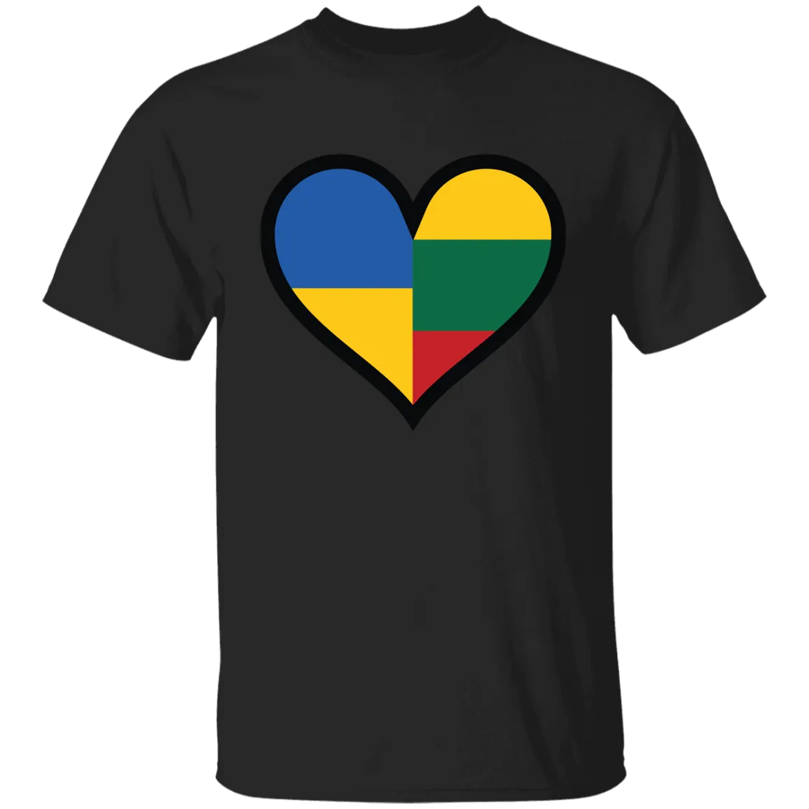 Lithuania Ukraine Heart - Boys/Girls Youth Classic Short Sleeve T-Shirt