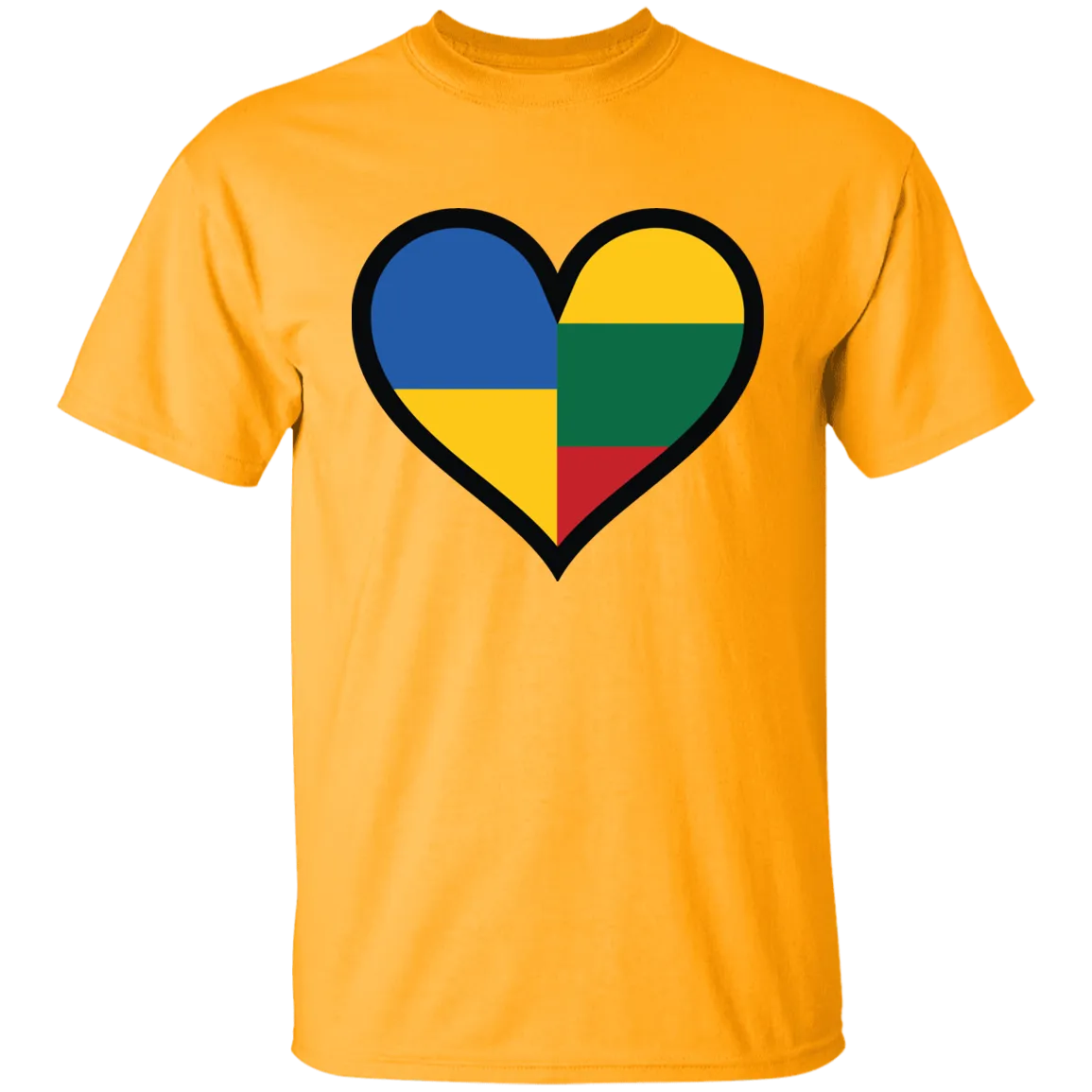 Lithuania Ukraine Heart - Boys/Girls Youth Classic Short Sleeve T-Shirt