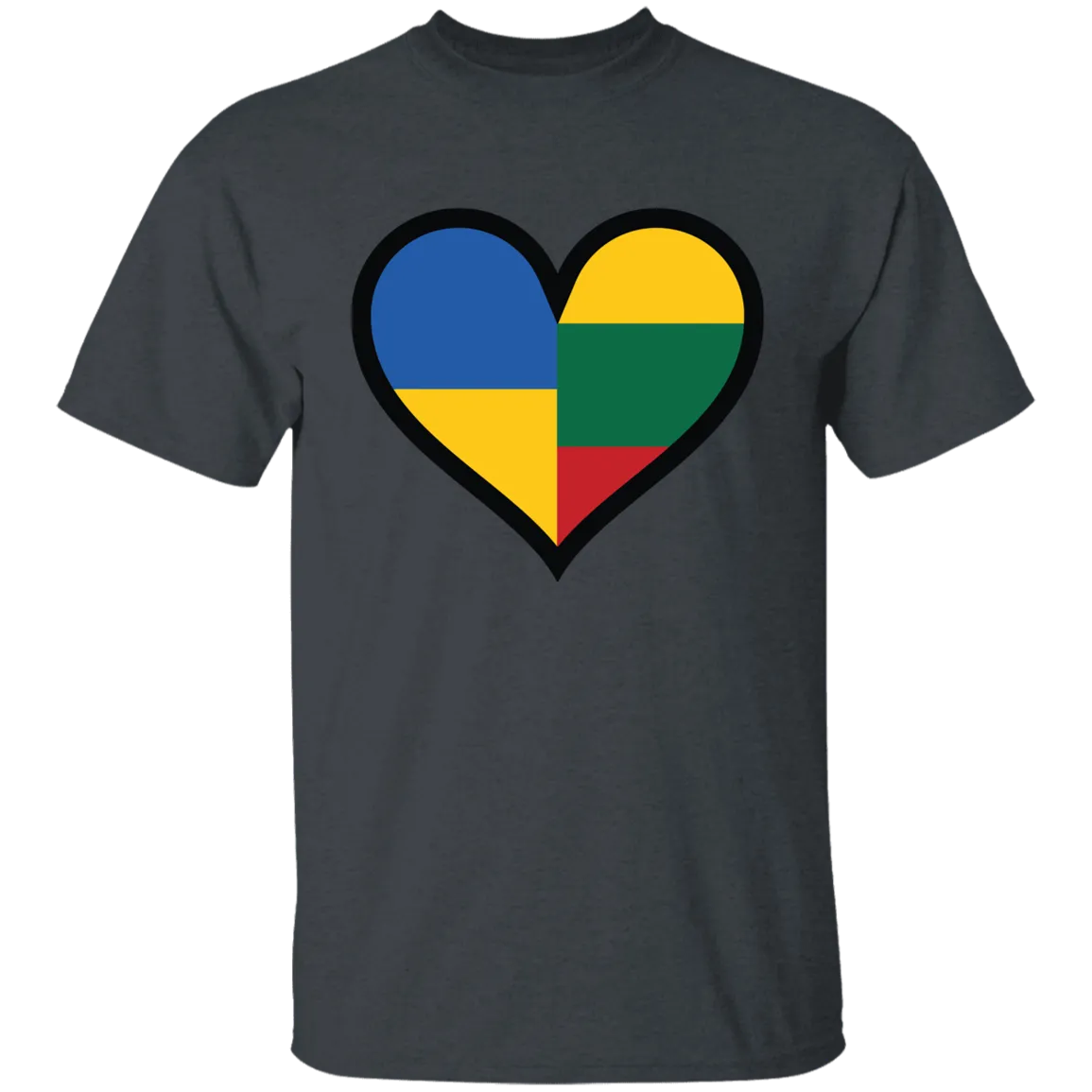 Lithuania Ukraine Heart - Boys/Girls Youth Classic Short Sleeve T-Shirt