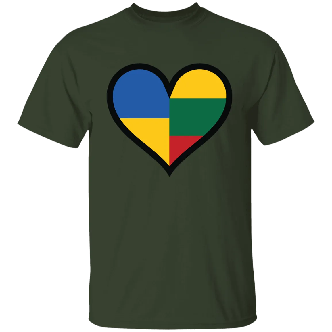 Lithuania Ukraine Heart - Boys/Girls Youth Classic Short Sleeve T-Shirt