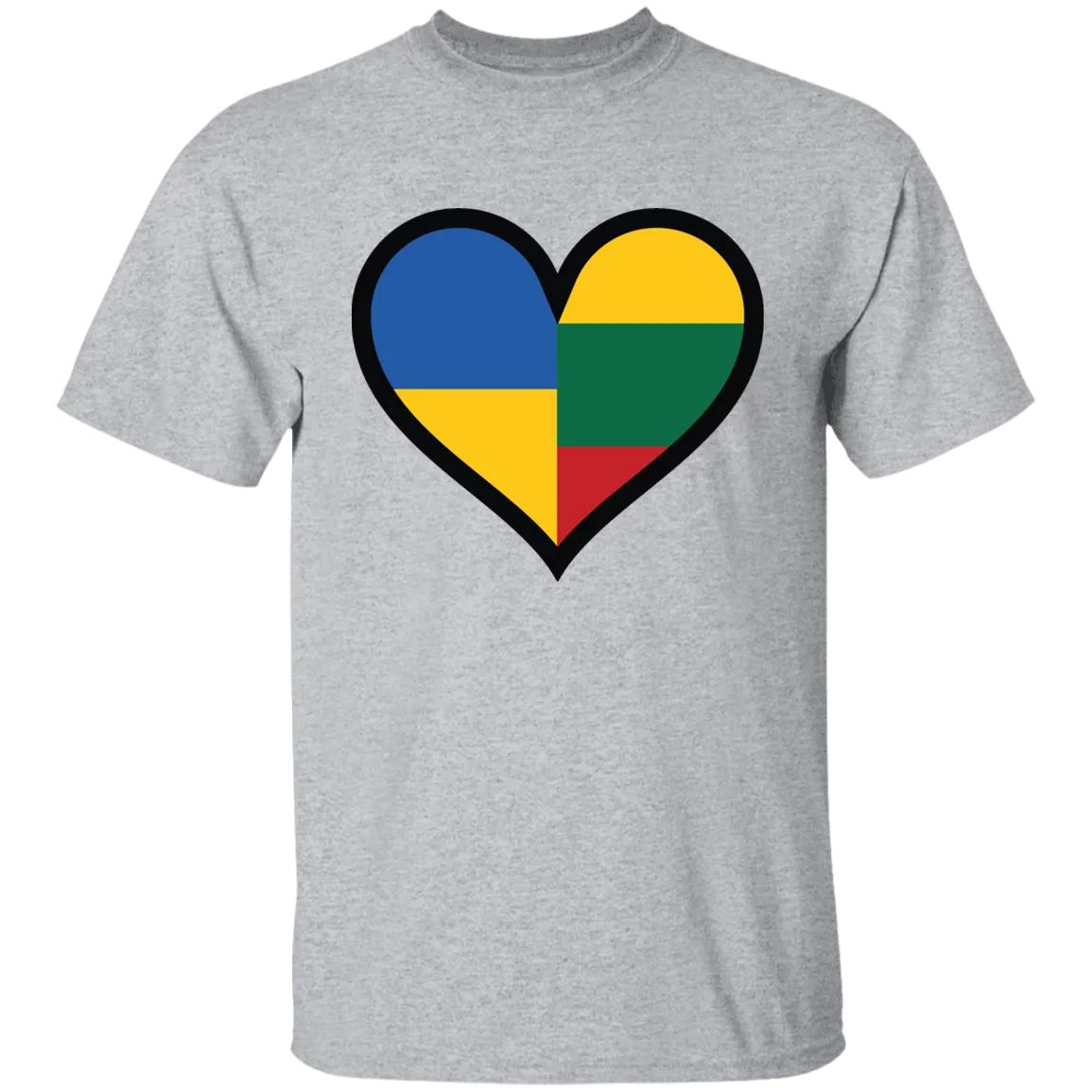 Lithuania Ukraine Heart - Boys/Girls Youth Classic Short Sleeve T-Shirt
