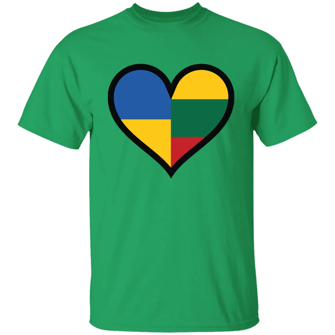 Lithuania Ukraine Heart - Boys/Girls Youth Classic Short Sleeve T-Shirt