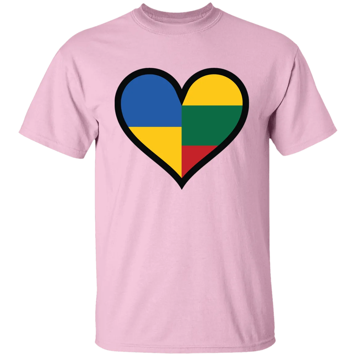 Lithuania Ukraine Heart - Boys/Girls Youth Classic Short Sleeve T-Shirt