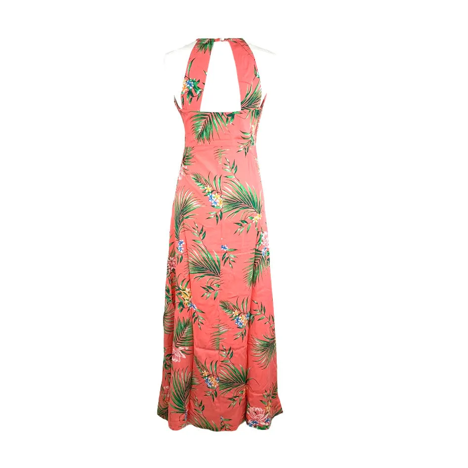 Loose Fit Halter Neck Sleeveless Women's Maxi Dress