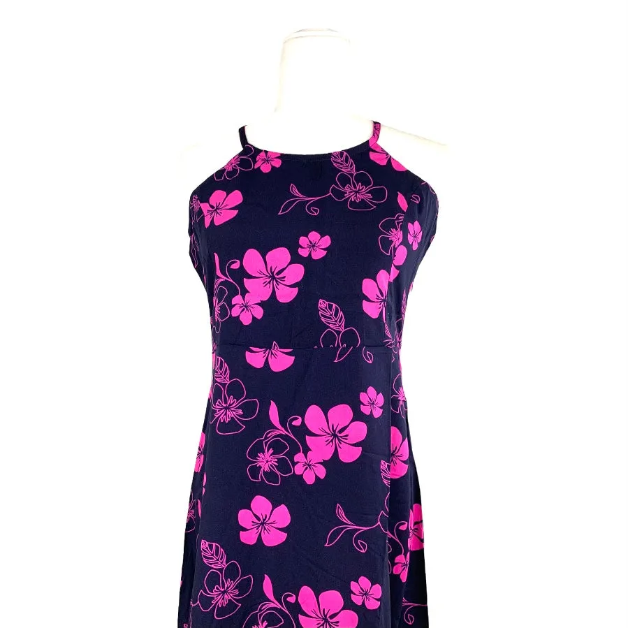 Loose Fit Halter Neck Sleeveless Women's Maxi Dress