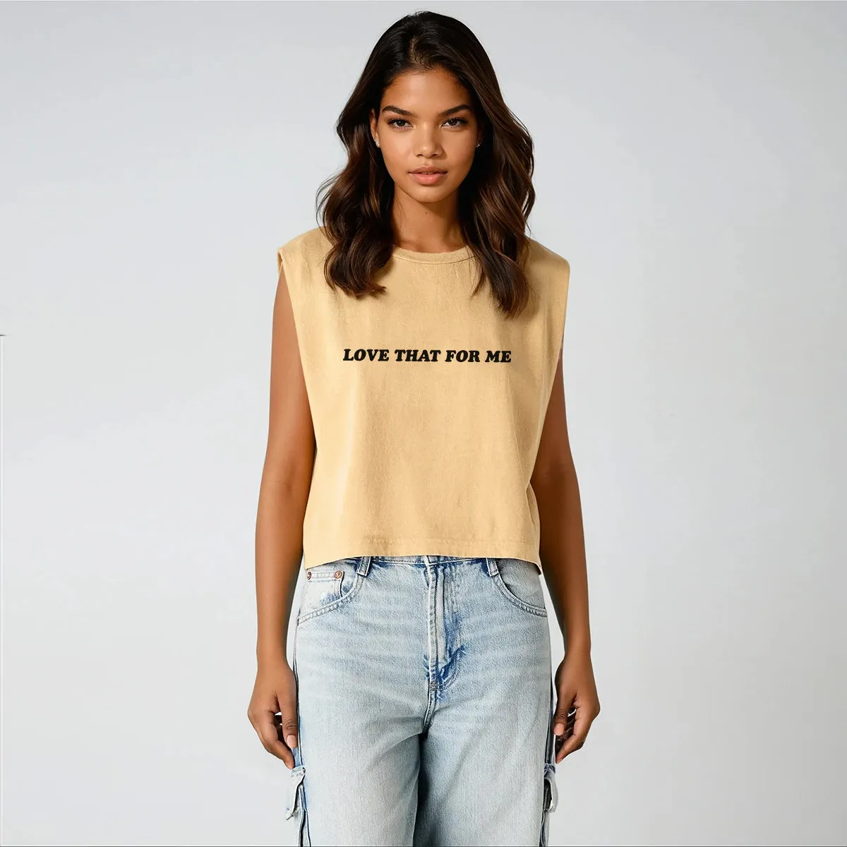 Love That For Me Garment Dyed Muscle Tee