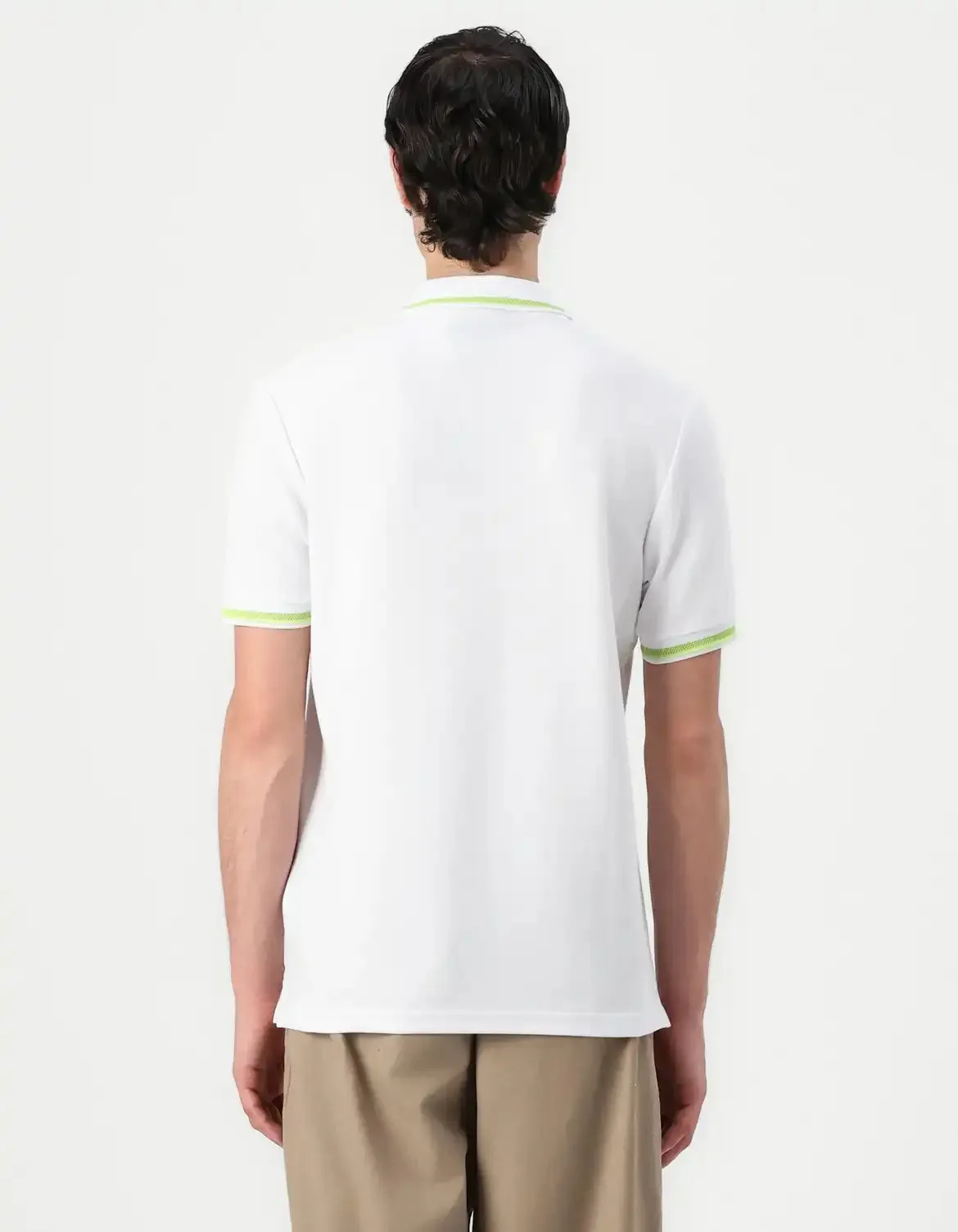 Lyle & Scott Multi Tipped Polo Shirt White/Vibrant Kiwi/Key Lime
